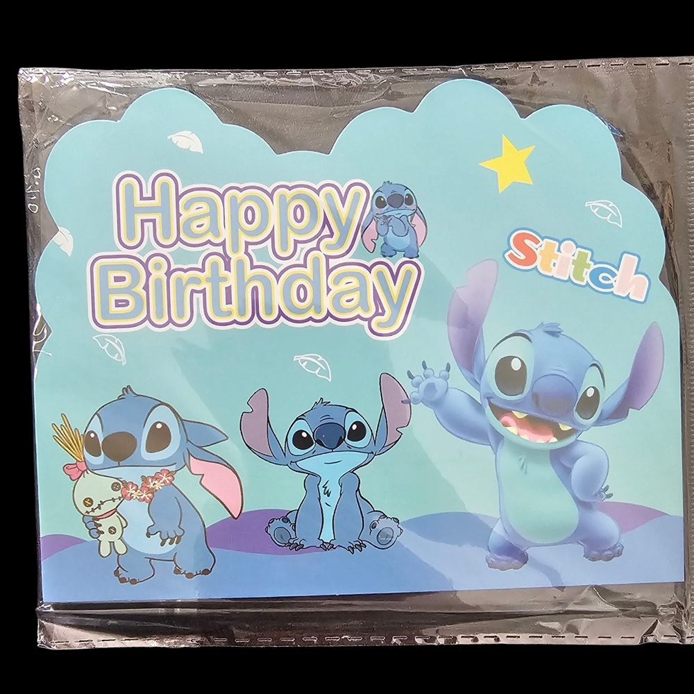 Stitch Themed Birthday Invitation Cards